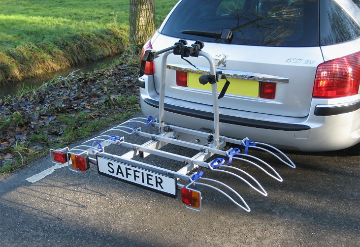 Saffier IV Towbar Mounted Tilting 4 Bike Rack Four Cycle Carrier eBay